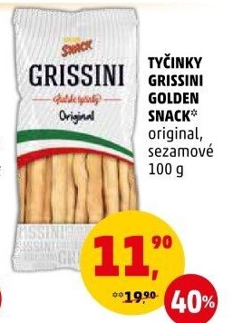 Tyčinky Grissini Golden Snack