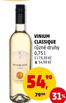 Vína Vinium Classique Velké Pavlovice