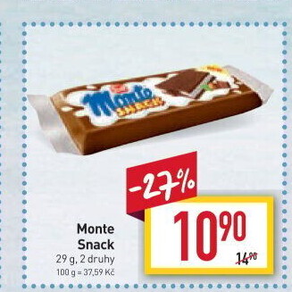 Dezert mléčný Monte Snack Zott