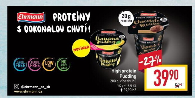 Dezert pudink High protein Ehrmann