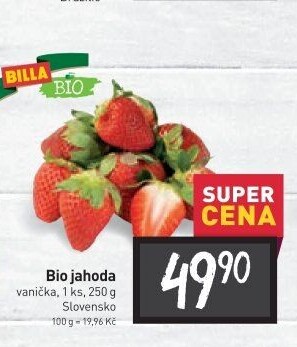 Jahody bio Billa
