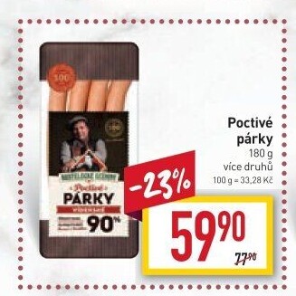 Párky poctivé Kostelecké uzeniny