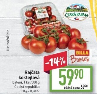 Rajčata koktejlová Česká farma