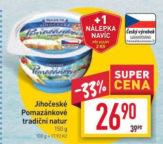 Tradiční pomazánkové Jihočeské Madeta
