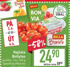 Rajčata cherry Billa Bonvia