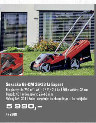 Aku sekačka Einhell GE-CM 36/33 Li
