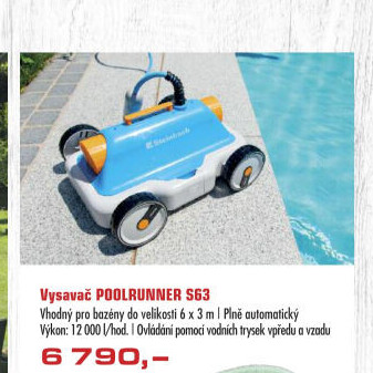 Bazénový elektrický vysavač Poolrunner S63 Steinbach