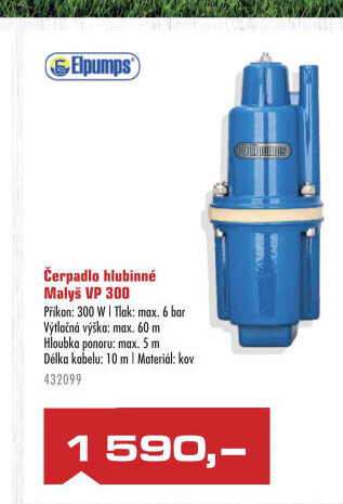 Hlubinné čerpadlo Malyš VP 300 Elpumps