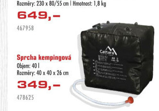 Kempinková sprcha Cattara