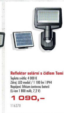 LED reflektor solární s čidlem