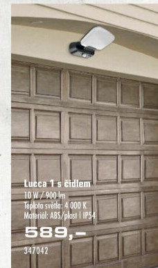LED venkovní nástěnné osvětlení se senzorem Lucca Toplight