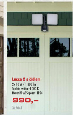 LED venkovní nástěnné osvětlení se senzorem Lucca Toplight