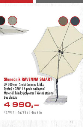 Slunečník Ravenna Smart Doppler