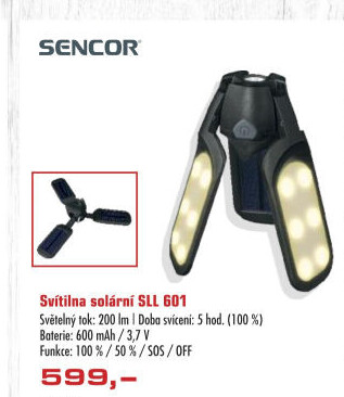 Solární campingová svítilna Sencor