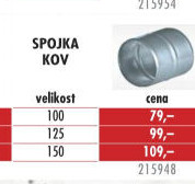 Spojka ventilačního kanálu