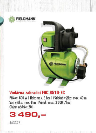 Zahradní vodárna Fieldmann FVC 8510-EC