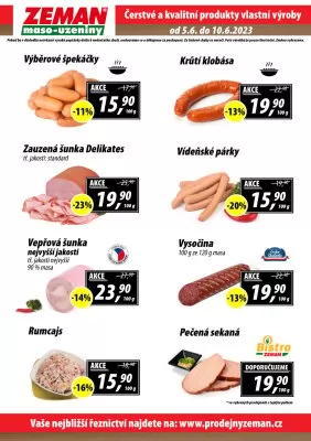 akční leták ZEMAN maso - uzeniny 5.6.2023-10.6.2023