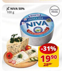 Sýr Niva Jihočeská 50% Madeta