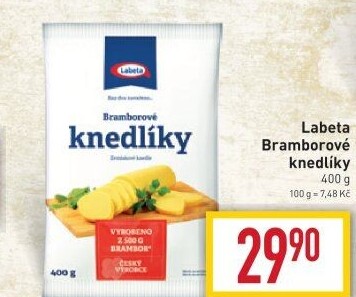 Bramborové knedlíky v prášku Labeta