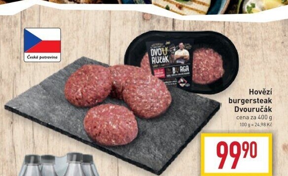 Hovězí burger dvouručák Kostelecké uzeniny
