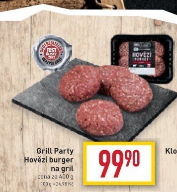 Hovězí burger Grill Party