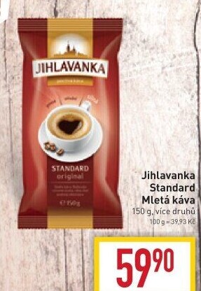 Mletá káva Standard Jihlavanka