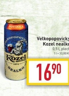 Nealkoholické pivo Velkopopovický Kozel