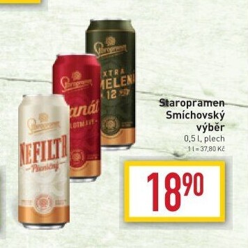Piva Smíchovský výběr Staropramen