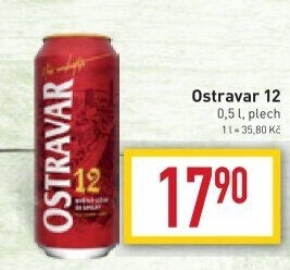 Pivo světlý ležák 12° Ostravar