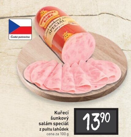 Salám šunkový kuřecí speciál Vodňanské kuře