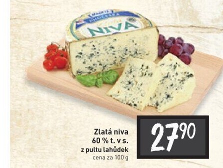 Sýr Niva zlatá Jihočeská 60% Madeta