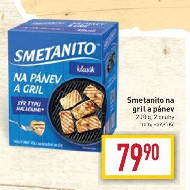 Sýr Smetanito na gril Želetava