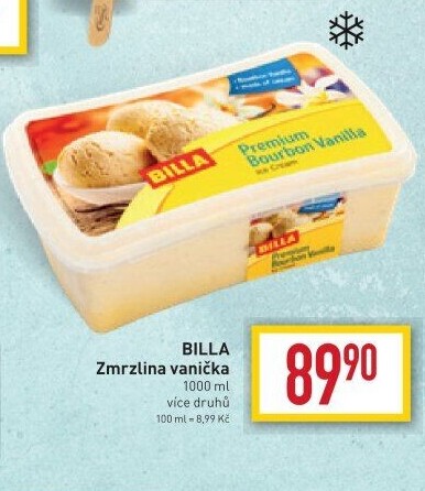 Zmrzlina ve vaničce Billa