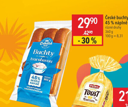 Buchty české s náplní Odkolek