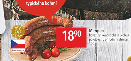 Klobása hovězí Merquez Globus