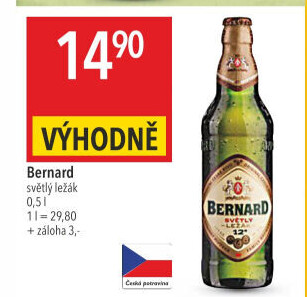 Pivo světlý ležák 12° Bernard