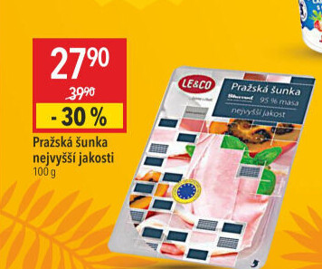 Šunka pražská nejvyšší jakosti LE&amp