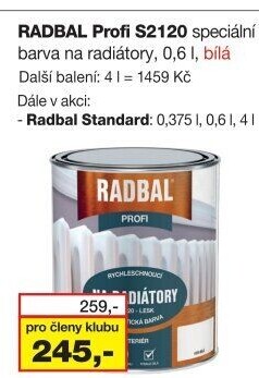 Barva na radiátory Profi Radbal