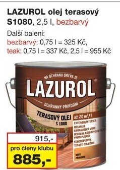Terasový olej Lazurol