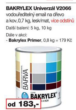 Univerzální email Bakrylex Lesk Barvy a laky Hostivař
