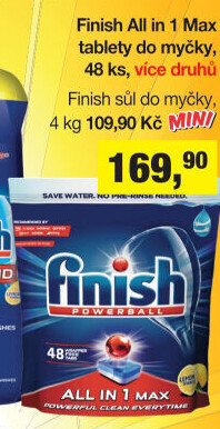 Tablety do myčky All in 1 Max Finish