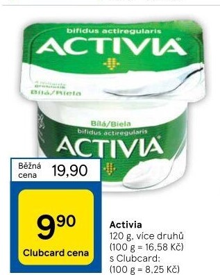 Bílý jogurt Activia Danone