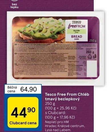 Chléb bez lepku Tesco Free From