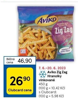 Hranolky vlnky mražené Zig Zag Aviko