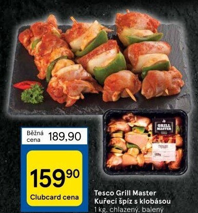 Kuřecí špíz s klobásou Grill Master Tesco