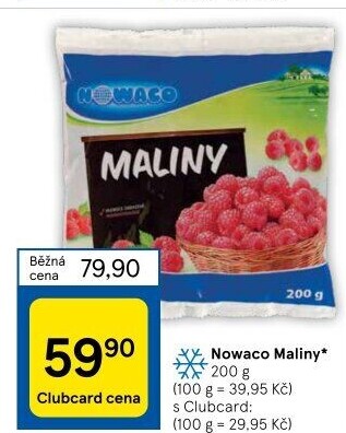 Maliny mražené Nowaco
