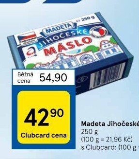 Máslo Jihočeské Madeta