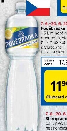 Ochucená voda Poděbradka