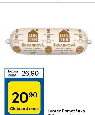 Rostlinné pomazánky Lunter