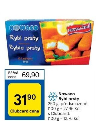 Rybí prsty předsmažené mražené Nowaco